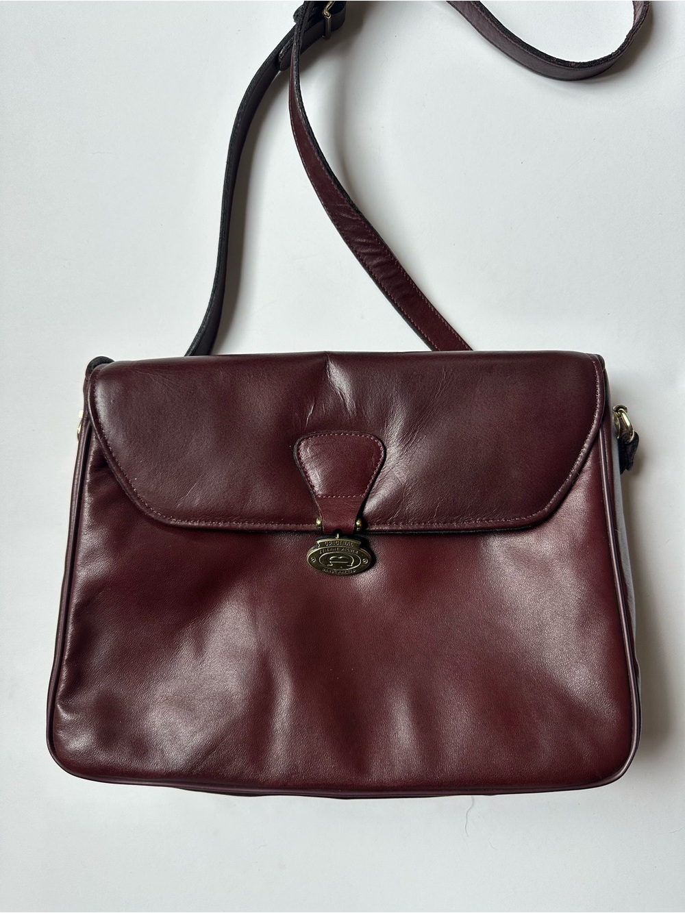 Vintage Etienne Aiger Oxblood Leather Crossbody Purse/Bag